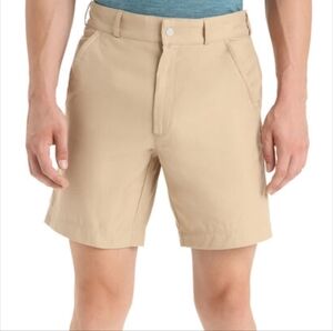 Icebreaker Men's Khaki Flat Front Shorts